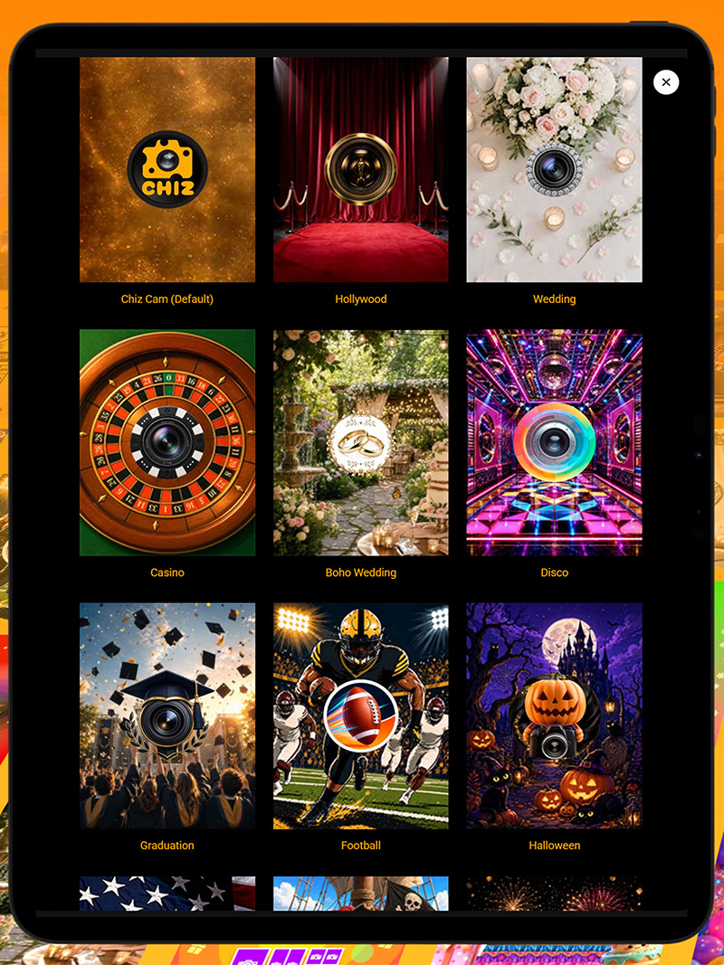 Chiz theme picker on an iPad