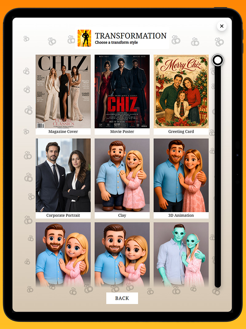 AI transformation styles in Chiz